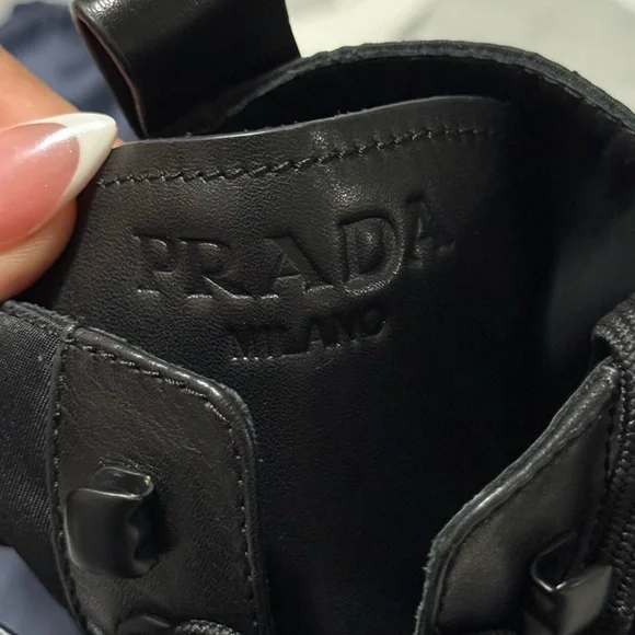 Prada Women's Black Combat Boots Monolith - Picture 3 of 12